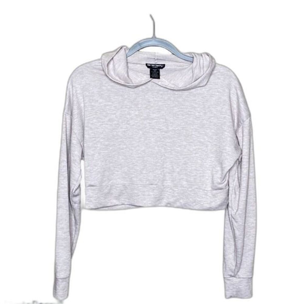 See You Monday Cropped Hoodie Medium Beige Minimalist Lounge‎ Athleisure Cozy